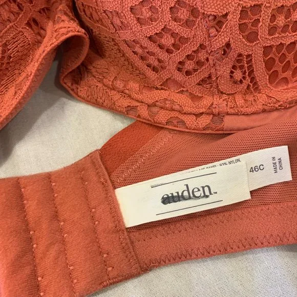 🌼AUDEN BALCONETTE COVERAGE LIGHTLY LINED WOMENS UNDERWIRE BRA SIZE 46… 🌼